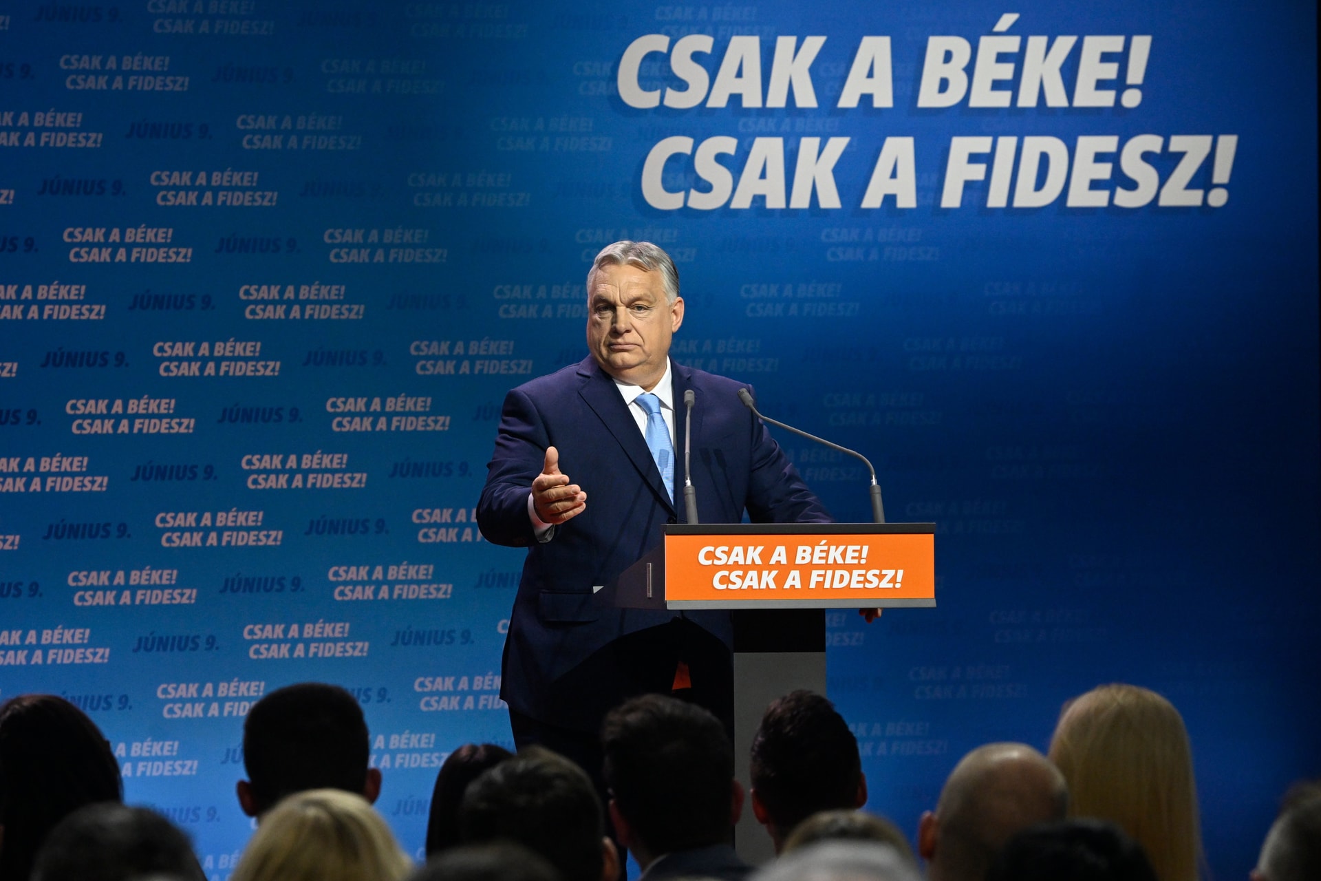 Orbán Viktor szerint a béke és a jólét az EP-választás tétje