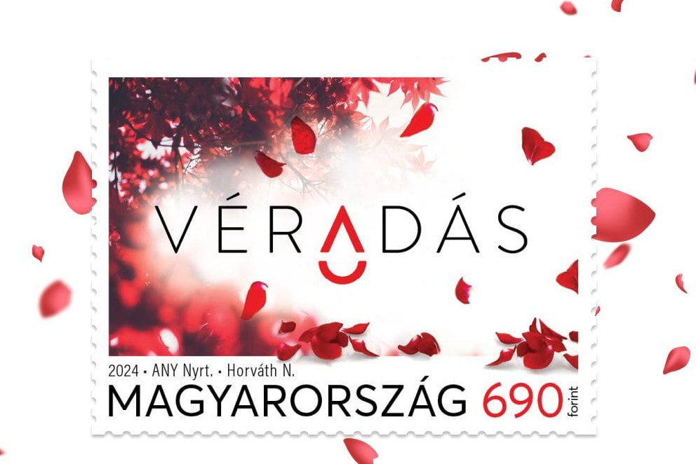 A Magyar Posta új bélyege a véradás fontosságára hívja fel a figyelmet