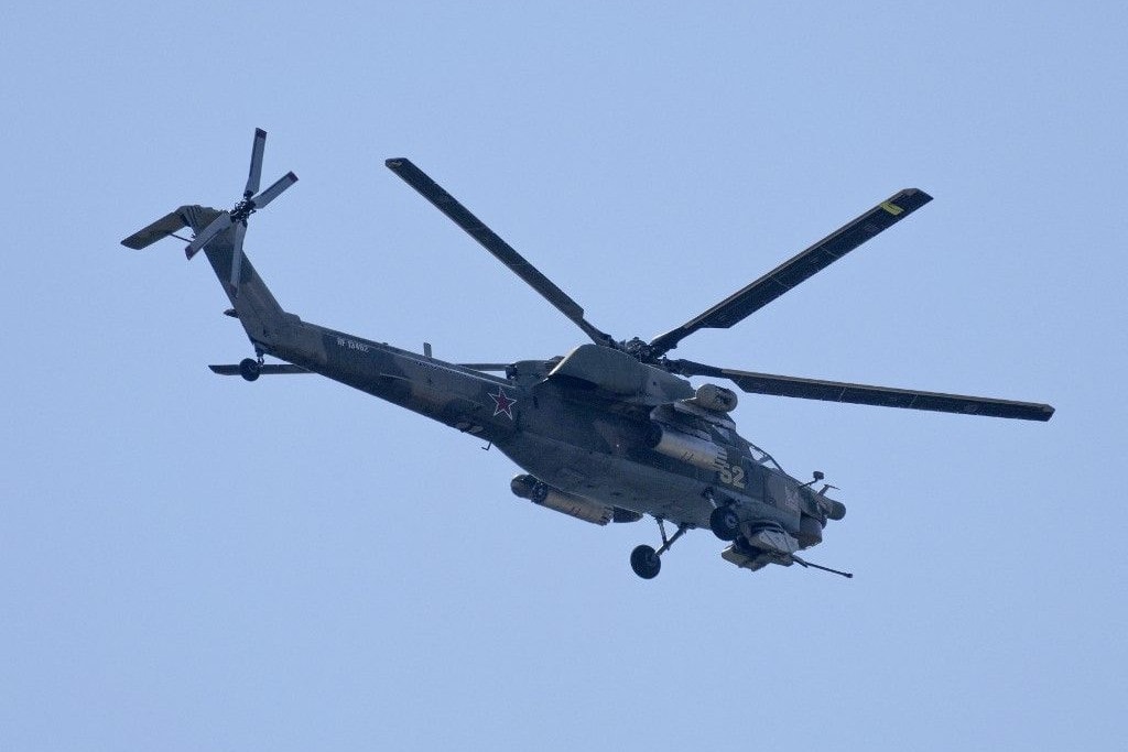 Lezuhant egy orosz katonai helikopter