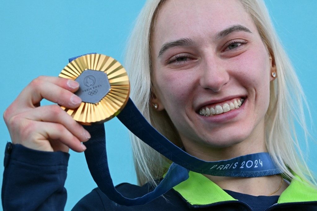 A címét megvédő Garnbret a sportmászás első kétszeres bajnoka