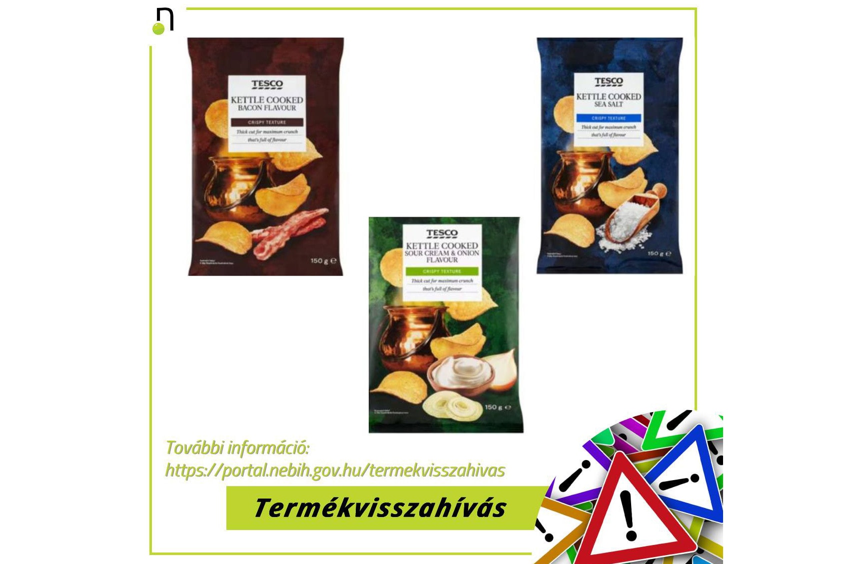 Nébih: Burgonyacsipszet hívott vissza a forgalomból a Tesco