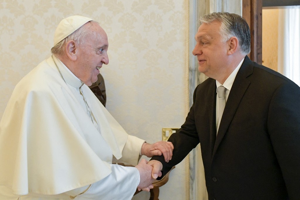 Orbán Viktor a pápával találkozik