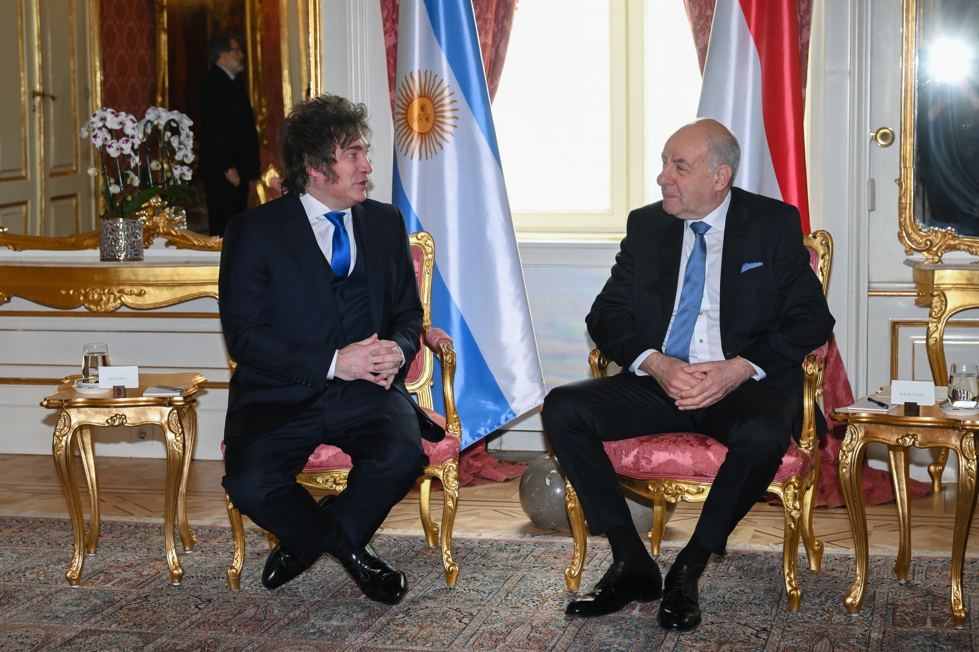Sulyok Tamás fogadta Javier Milei argentin államfőt