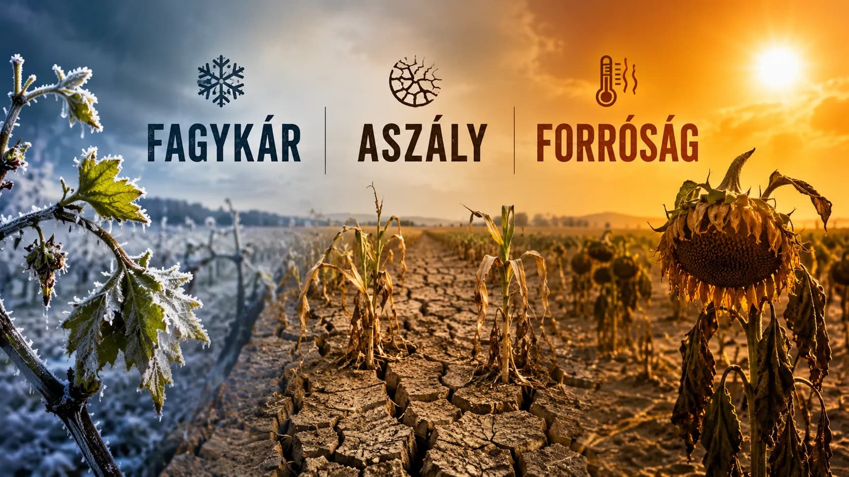 Fagykár, aszály, forróság