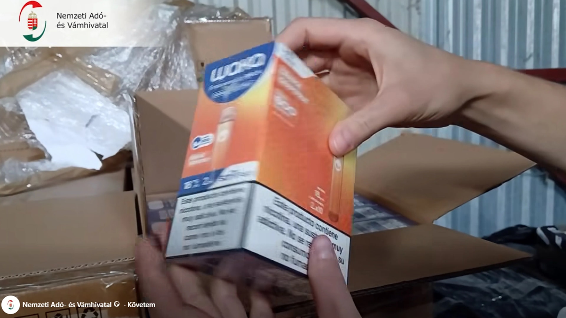 Több mint 18 ezer illegális elektronikus cigarettát foglalt le a NAV egy budapesti raktárban