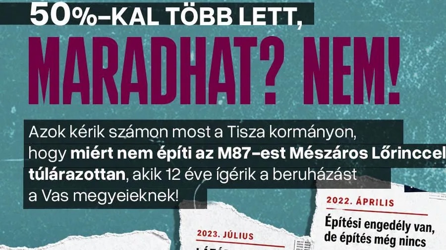 Tizenegy éve tart az ígérgetés a Szombathely-Körmend gyorsforgalmi út megépítéséről