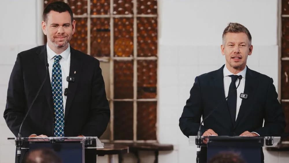 Kormányzati tájékoztatót tart Magyar Péter és Vitézy Dávid