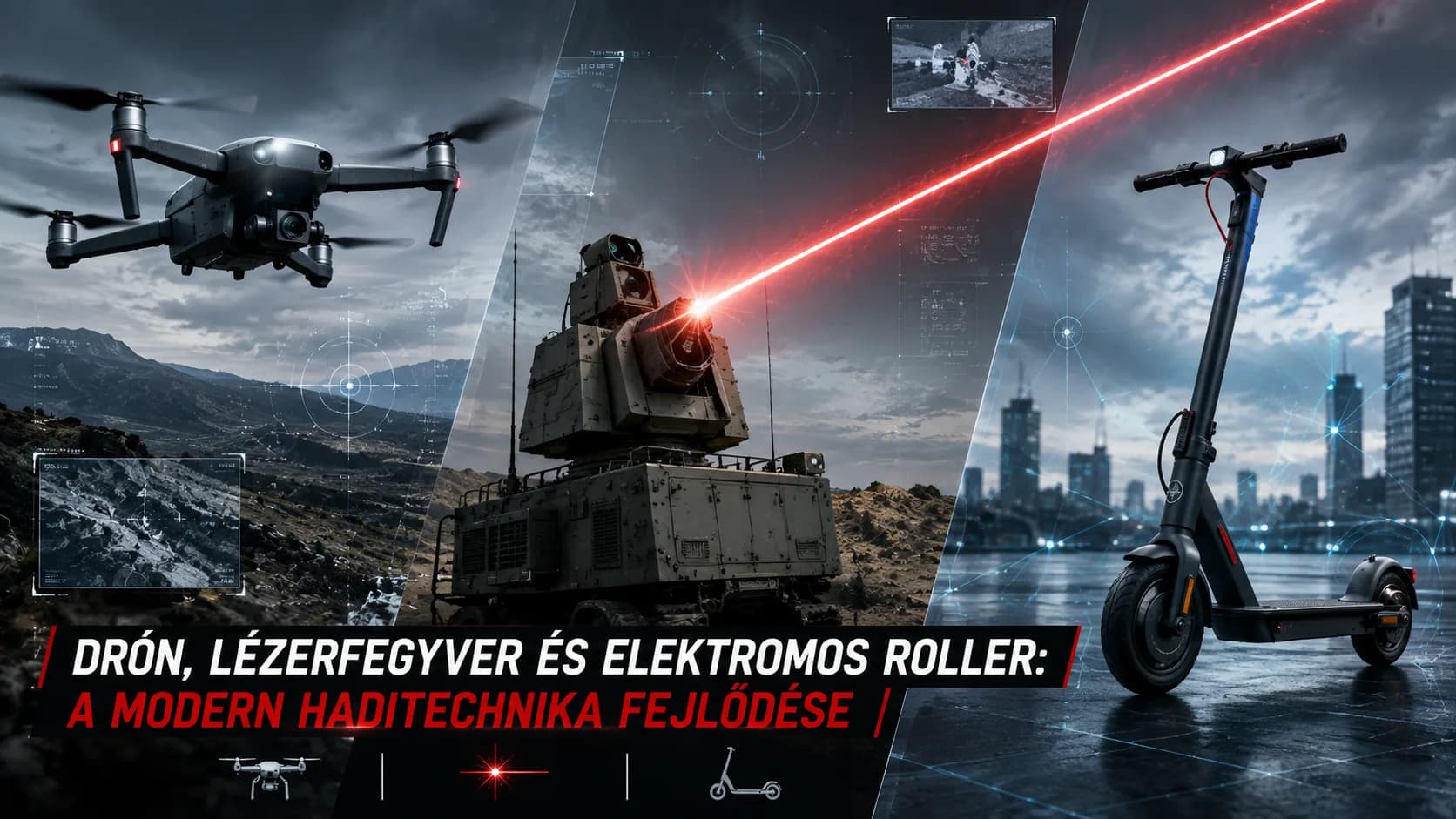 Drón, lézerfegyver és elektromos roller