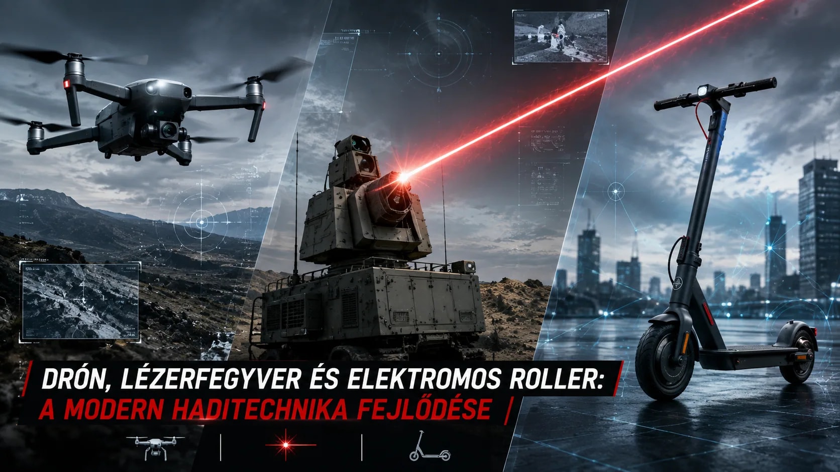 Drón, lézerfegyver és elektromos roller