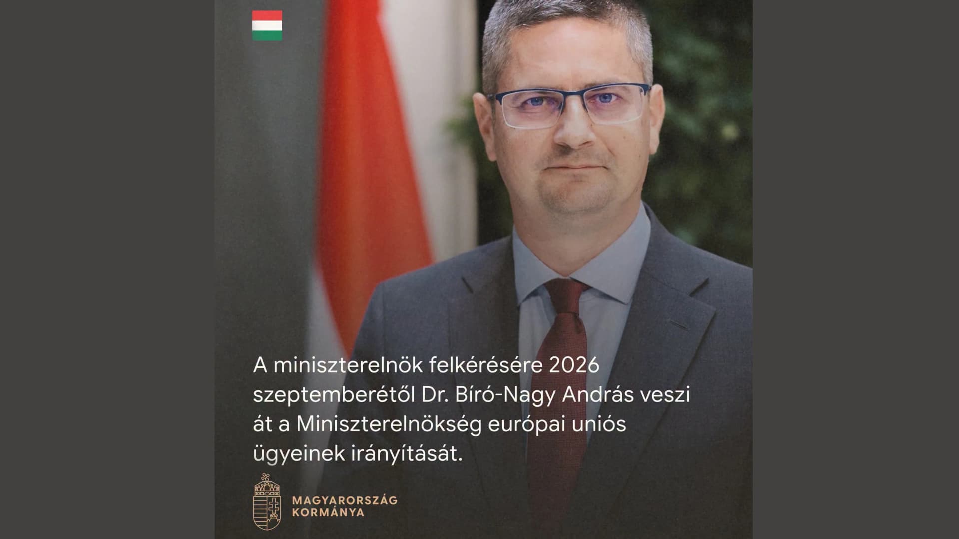 Az európai uniós ügyekkel bővül Bíró-Nagy András feladatköre a Miniszterelnökségen