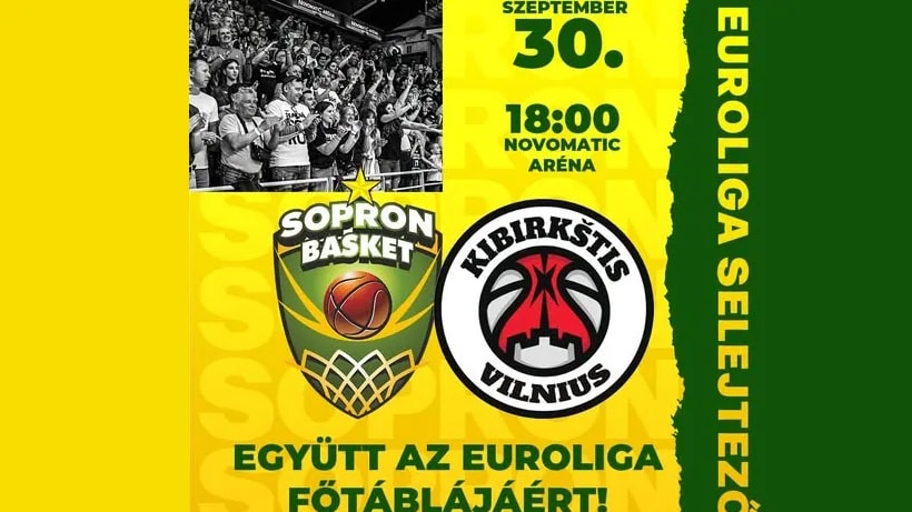 Euroliga: A Sopron litván, a Diósgyőr szerb csapat ellen selejtez
