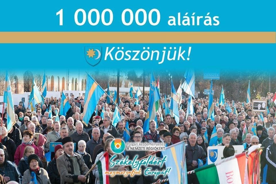 Online is megvan az egymillió szignó a nemzeti régiókért