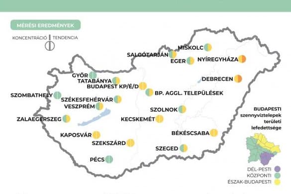 Két településen ismét emelkedik a szennyvízben a koronavírus koncentrációja