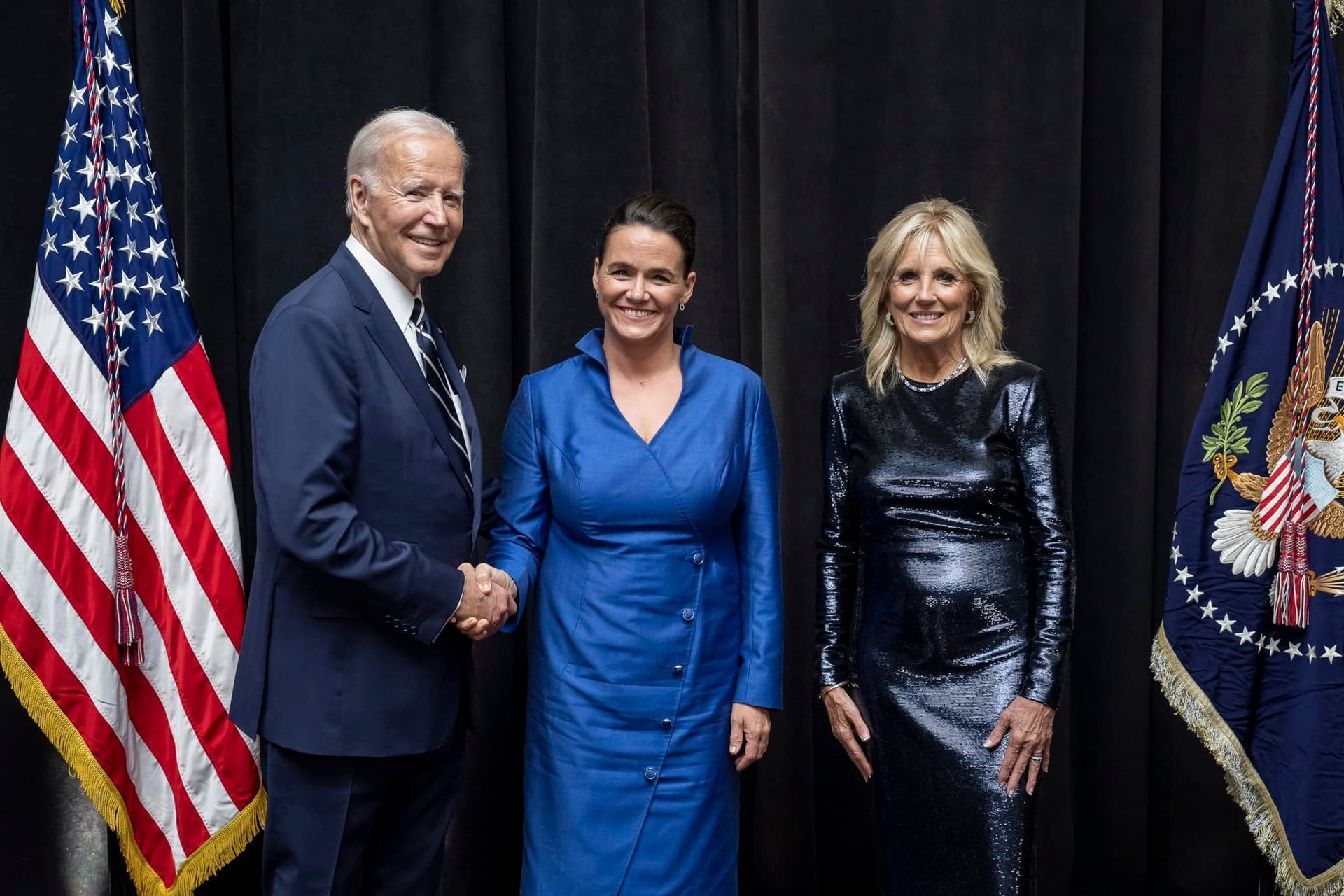 Novák Katalin az ENSZ-közgyűlés margóján találkozott Joe és Jill Bidennel