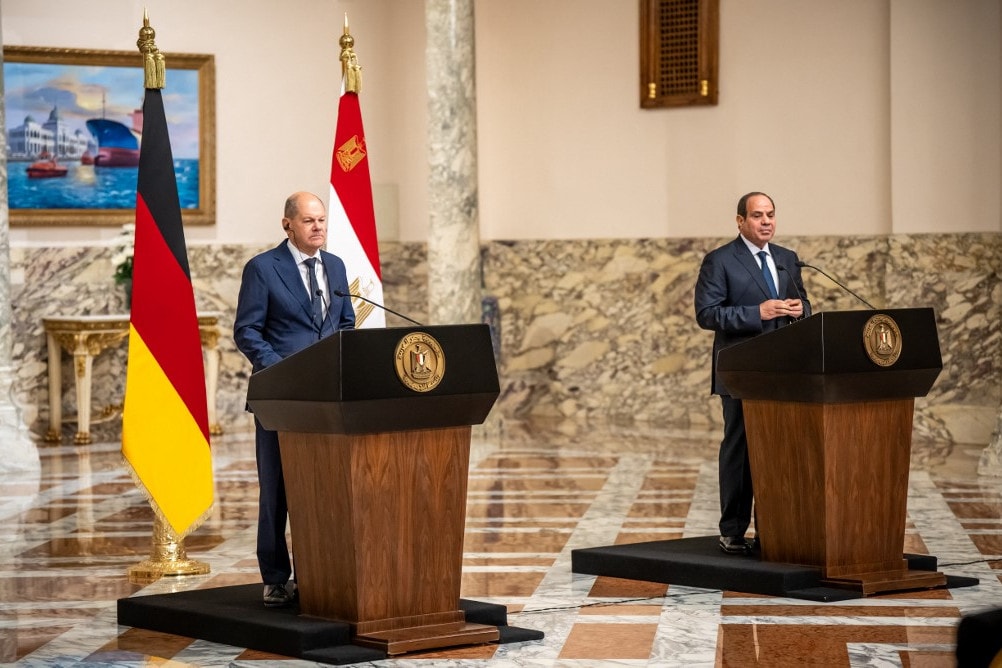 Az egyiptomi elnök a német kancellárral vitatta meg a gázai helyzetet