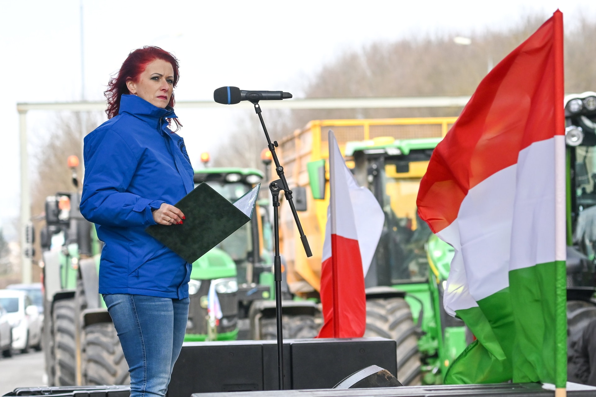 A szlovák–cseh határon is közösen tüntettek a V4-ek gazdaszervezetei a gazdákat ellehetetlenítő brüsszeli intézkedések ellen