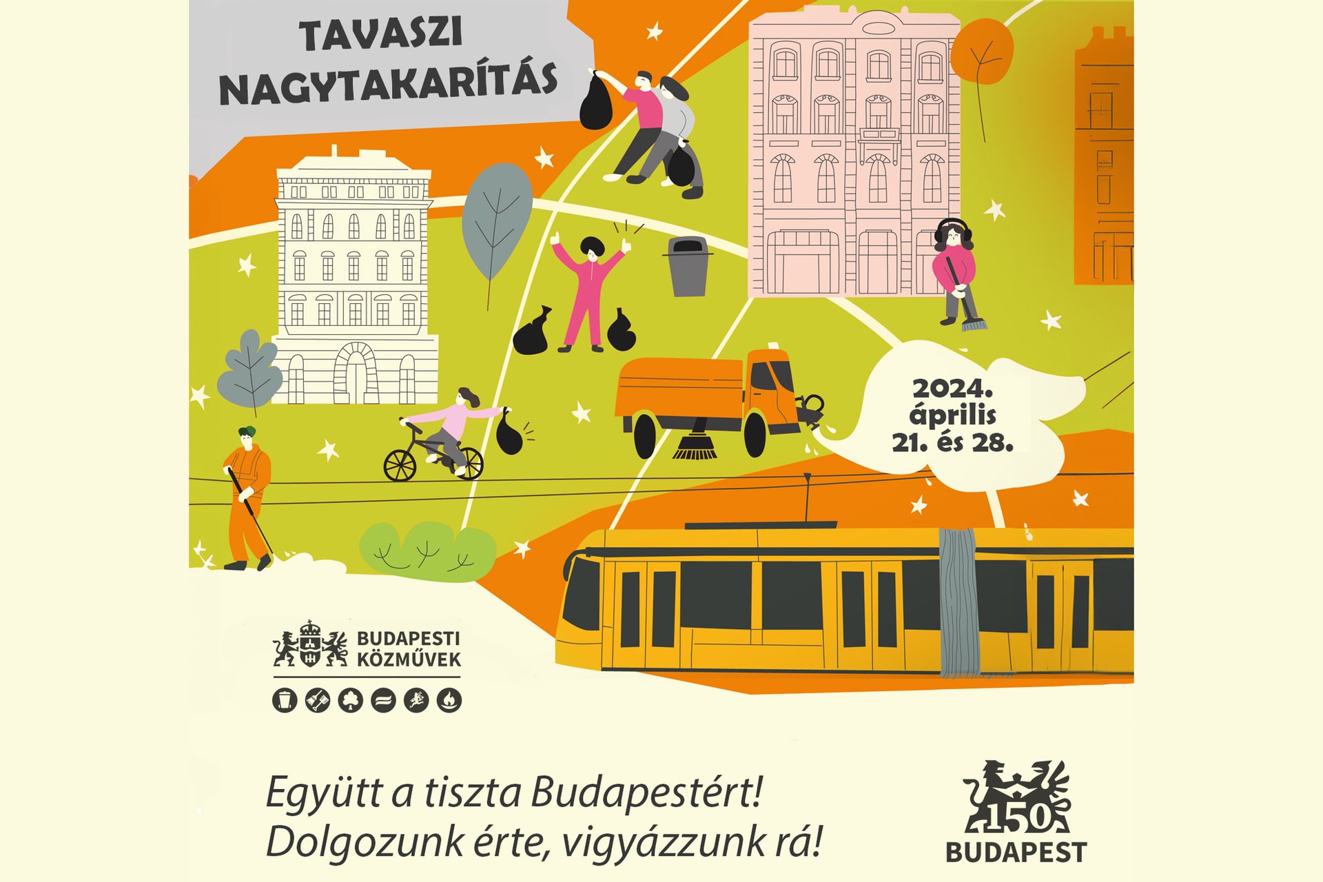 Tavaszi nagytakarítás lesz a nagykörúton és más köztereken