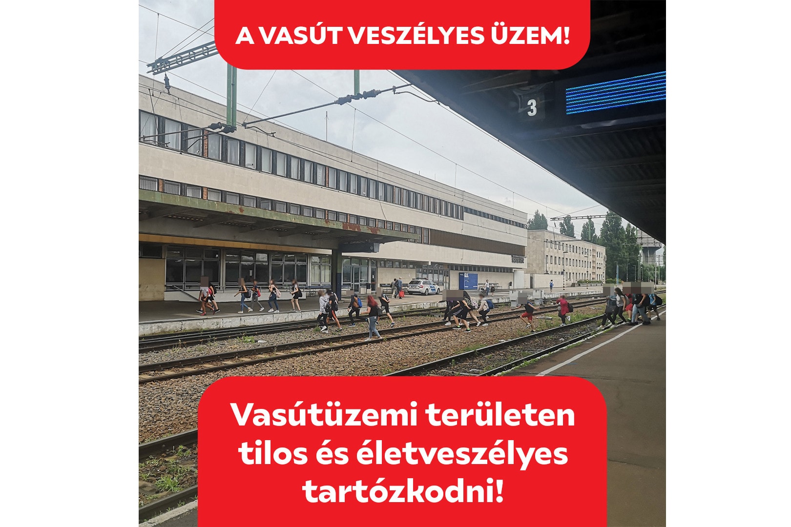 A fiatalokat érintő vasúti veszélyekre hívják fel a figyelmet