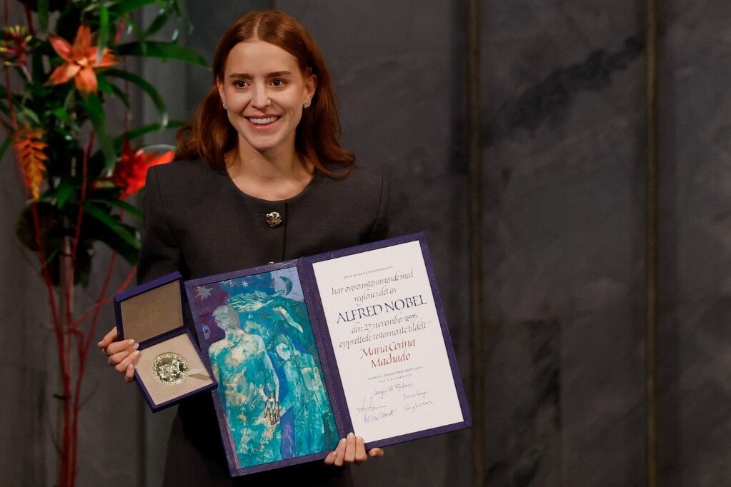 Machado lánya vette át a Nobel-békedíjat