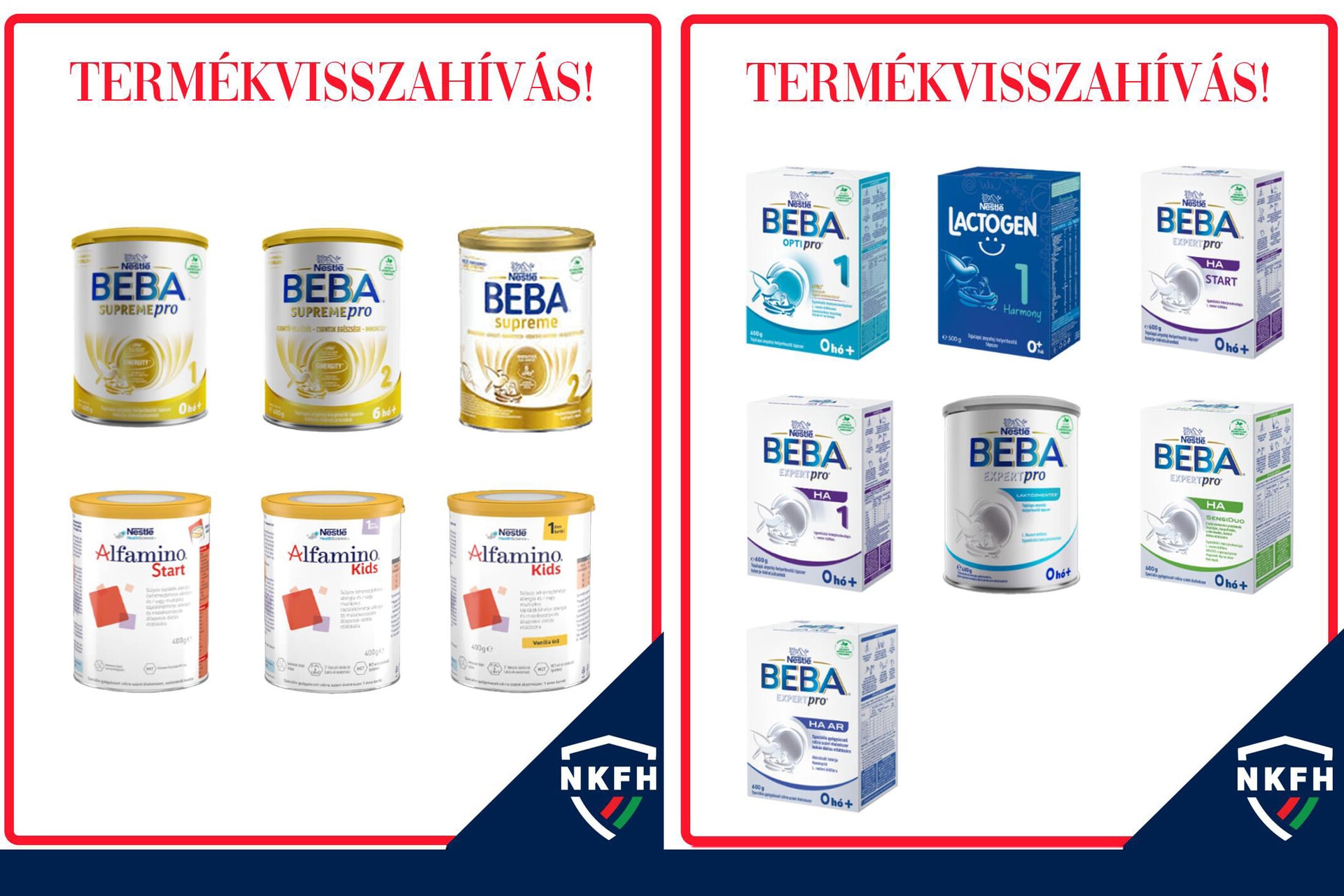Több csecsemőtápszert is visszahívott a Nestlé