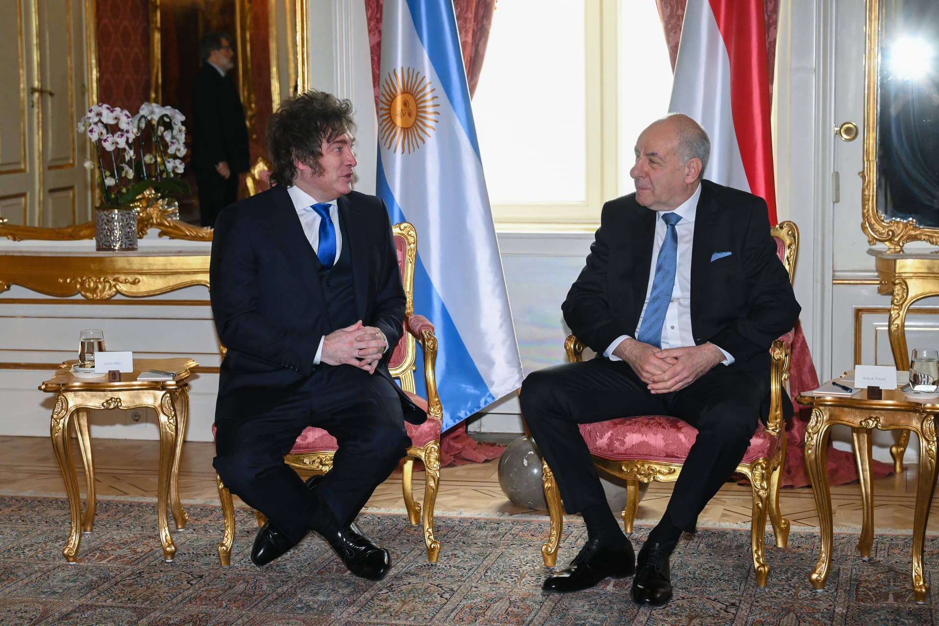 Sulyok Tamás fogadta Javier Milei argentin államfőt