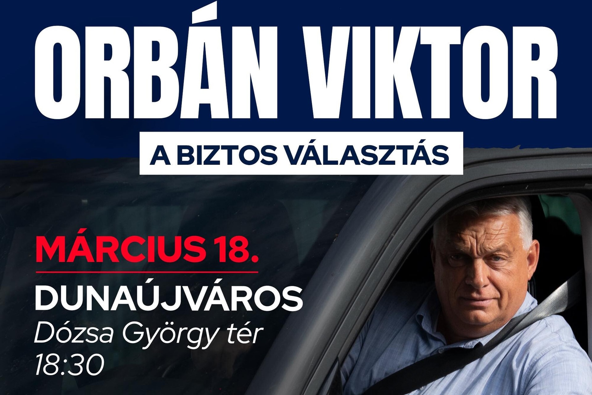 Dunaújvárosban kampányol Orbán Viktor