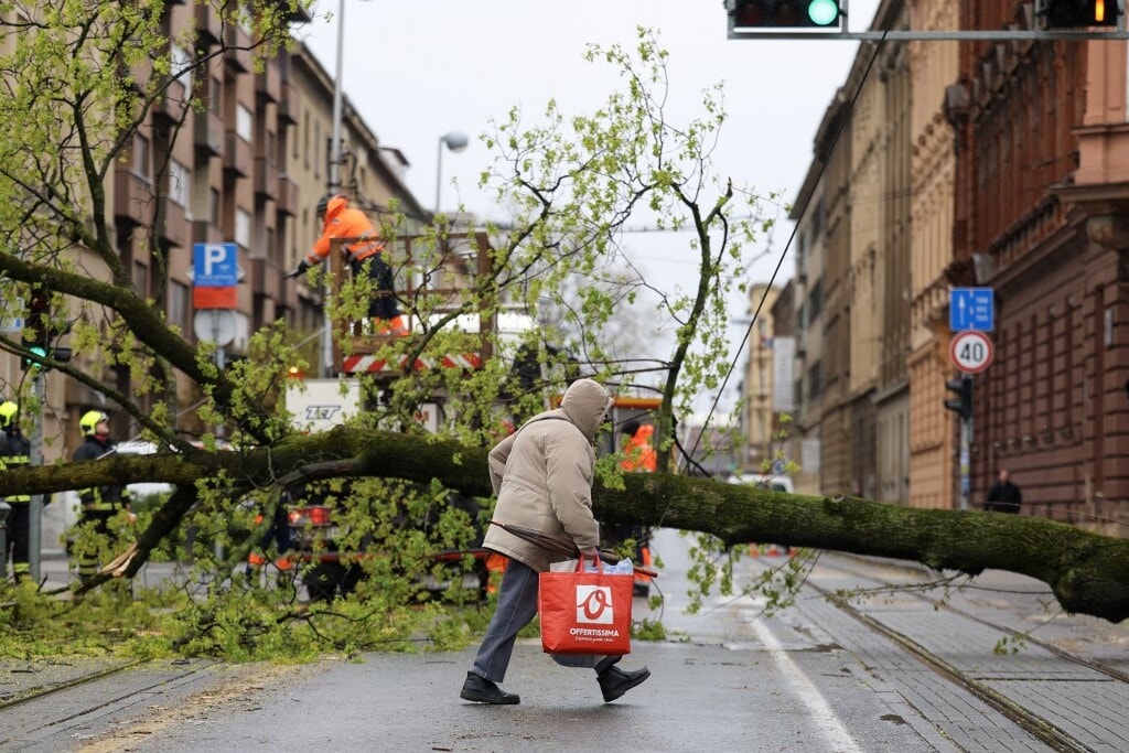 Óriási szélvihar volt Zágrábban