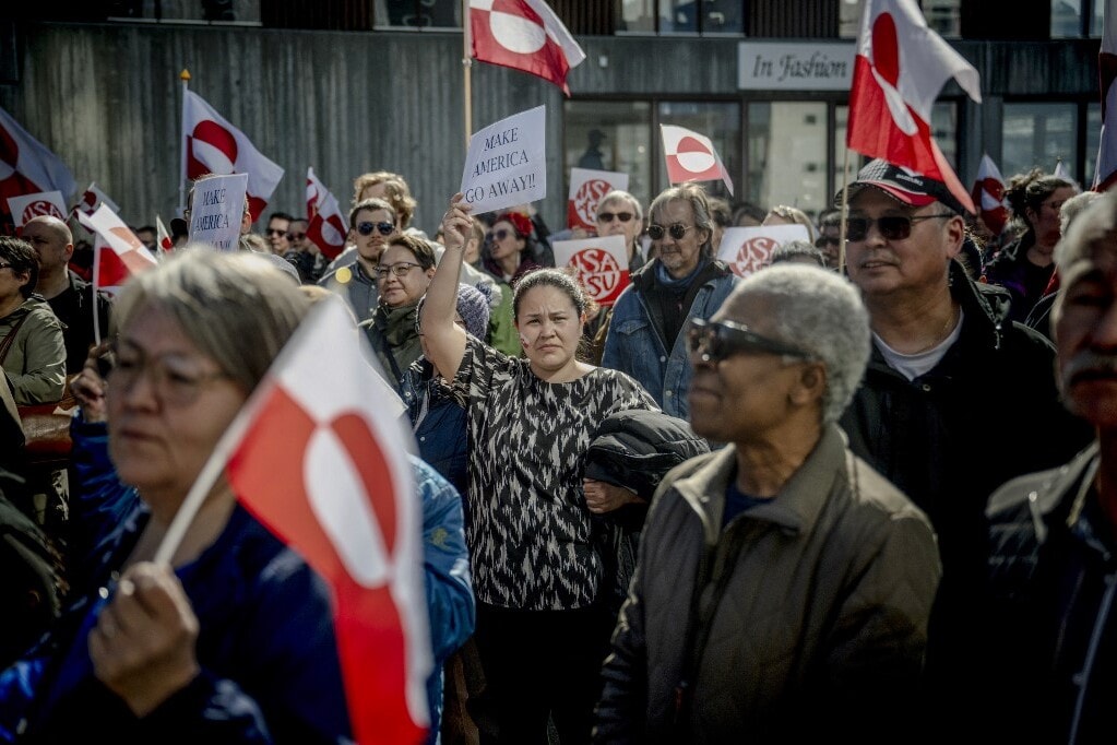 Az Egyesült Államok ellen tüntettek Grönland fővárosában