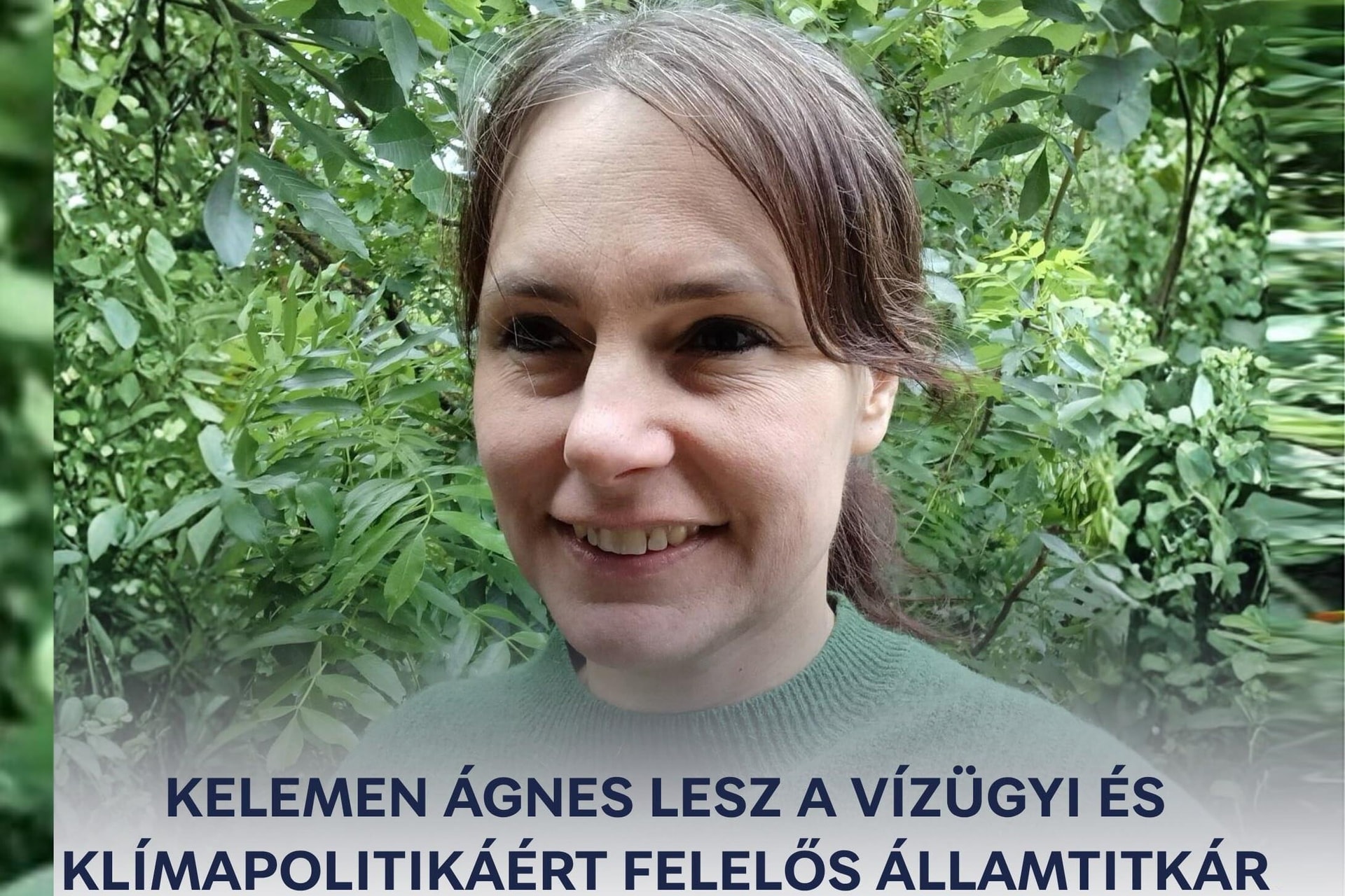 Kelemen Ágnes lesz a vízügyi és klímapolitikáért felelős államtitkár