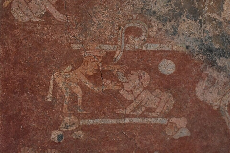 Teotihuacán lakói ezt a különös falfestményt hagyták maguk után